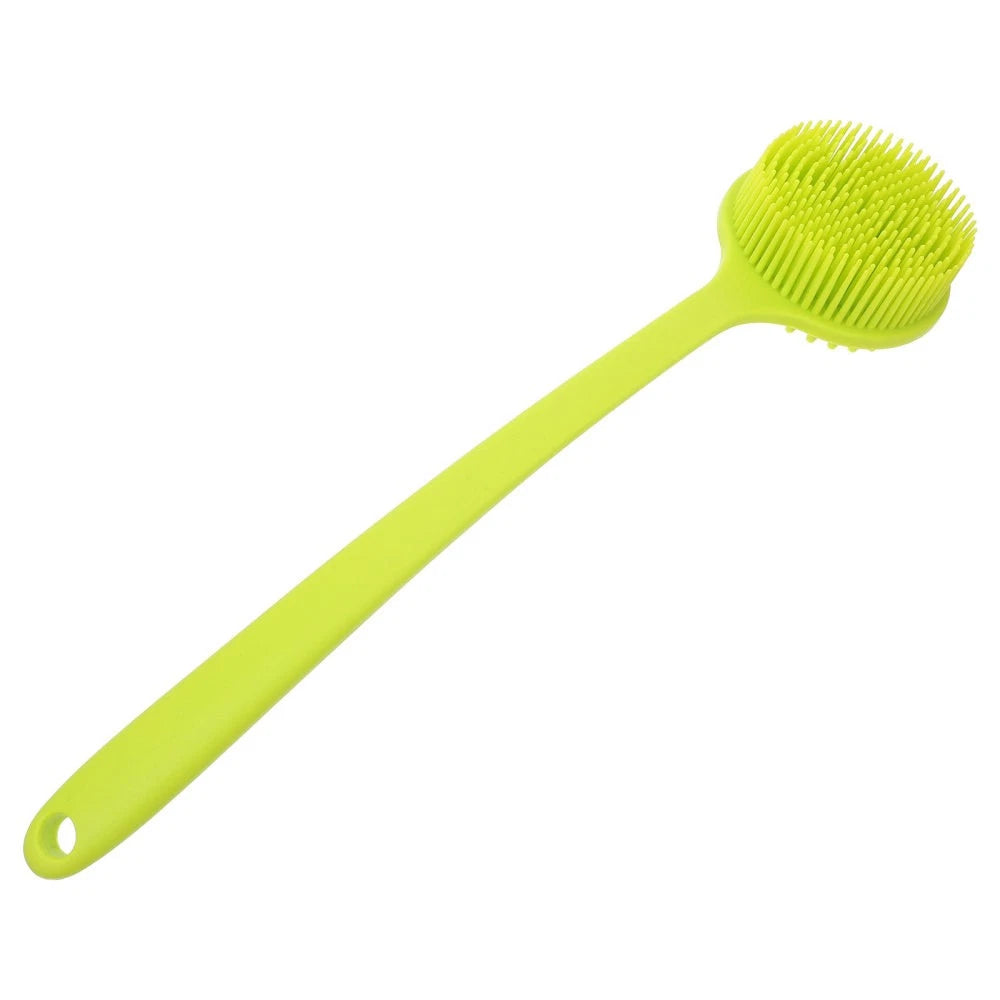 Long Handle Bath Brush Supple Silicone Made Back Scrub Bath Brush for Home
