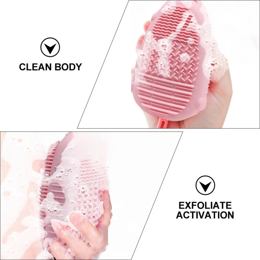 Portable Silicone Bathing Brushes Double-sided Skin Massager Brush Shower