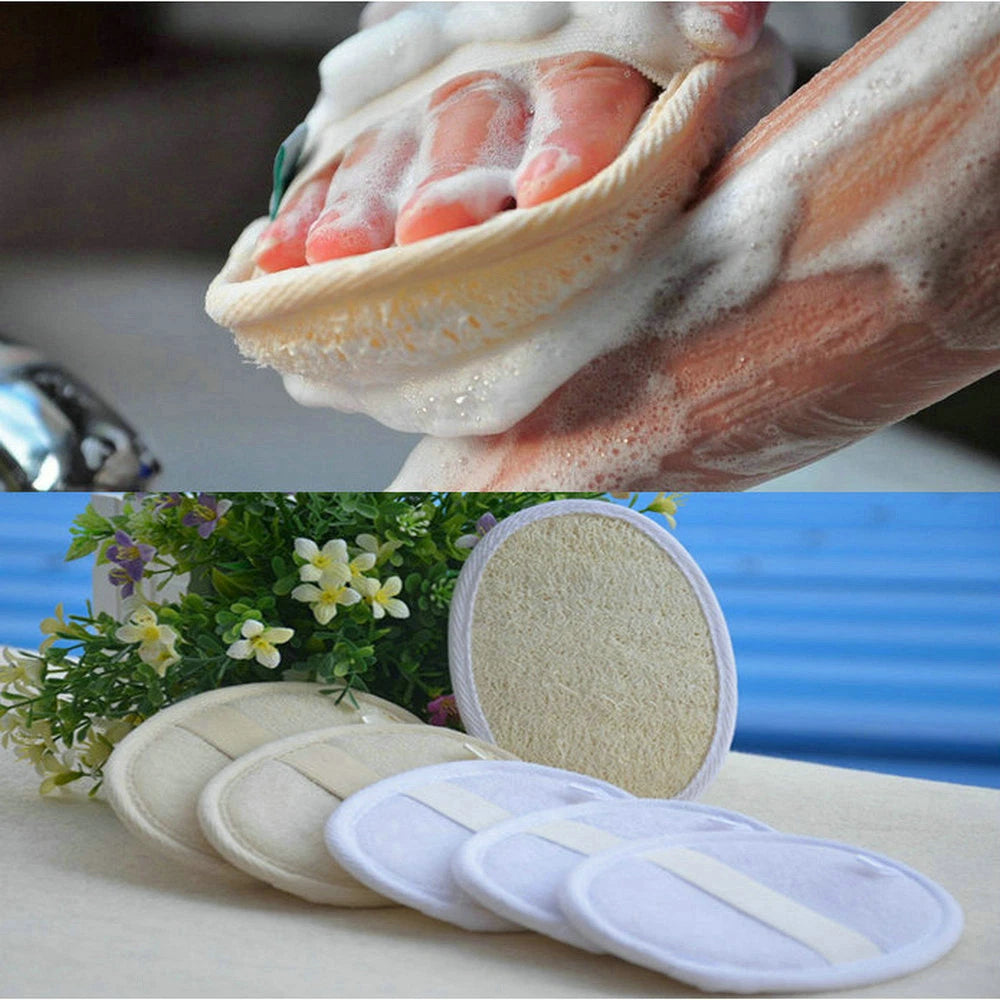 Natural Bath Pro Loofah Pad Shower Sponge Body Scrubber Exfoliating Wash Pad_EN-