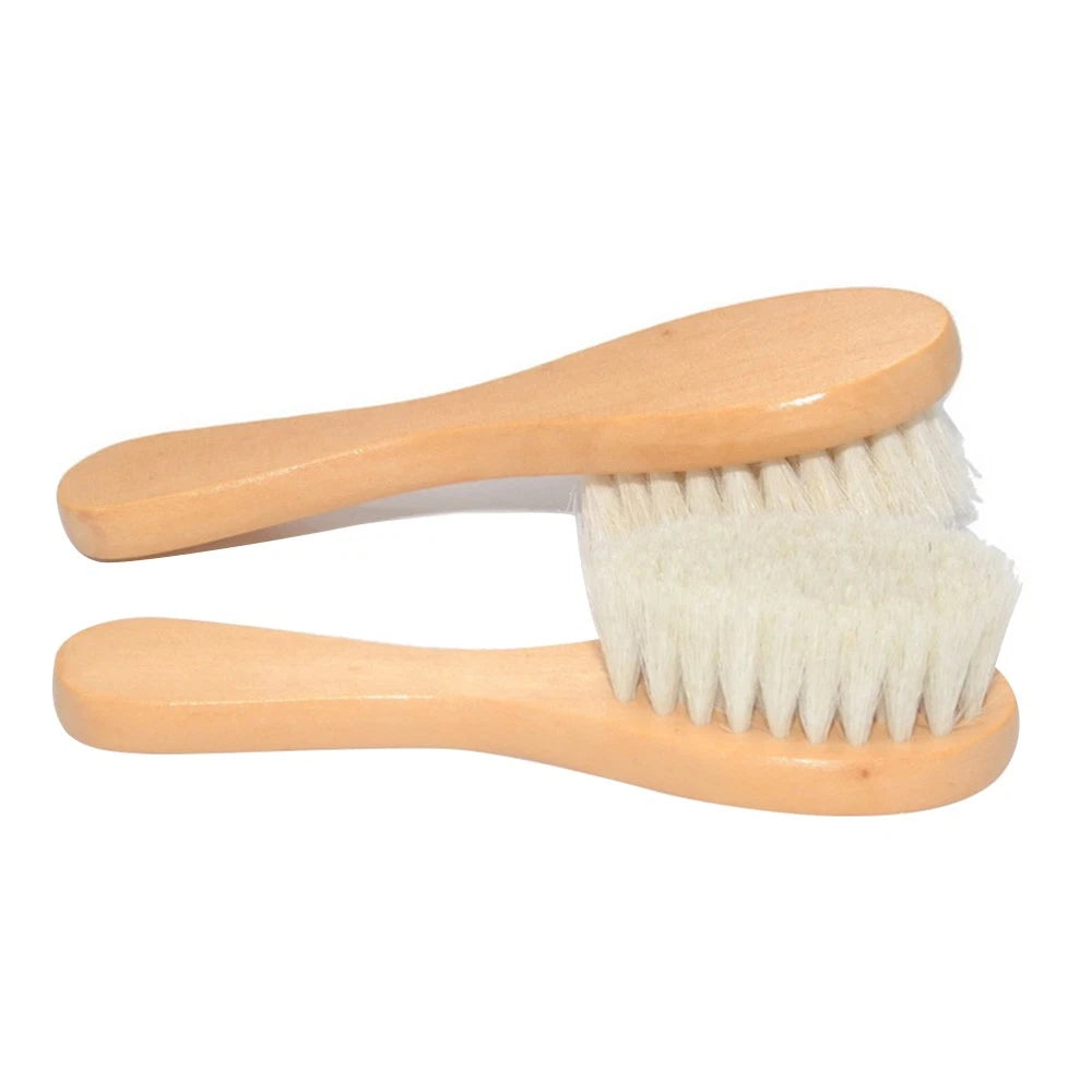 1pc Bath Brush Wooden Handle Bath Scrubber Massage Brush for Baby Kids