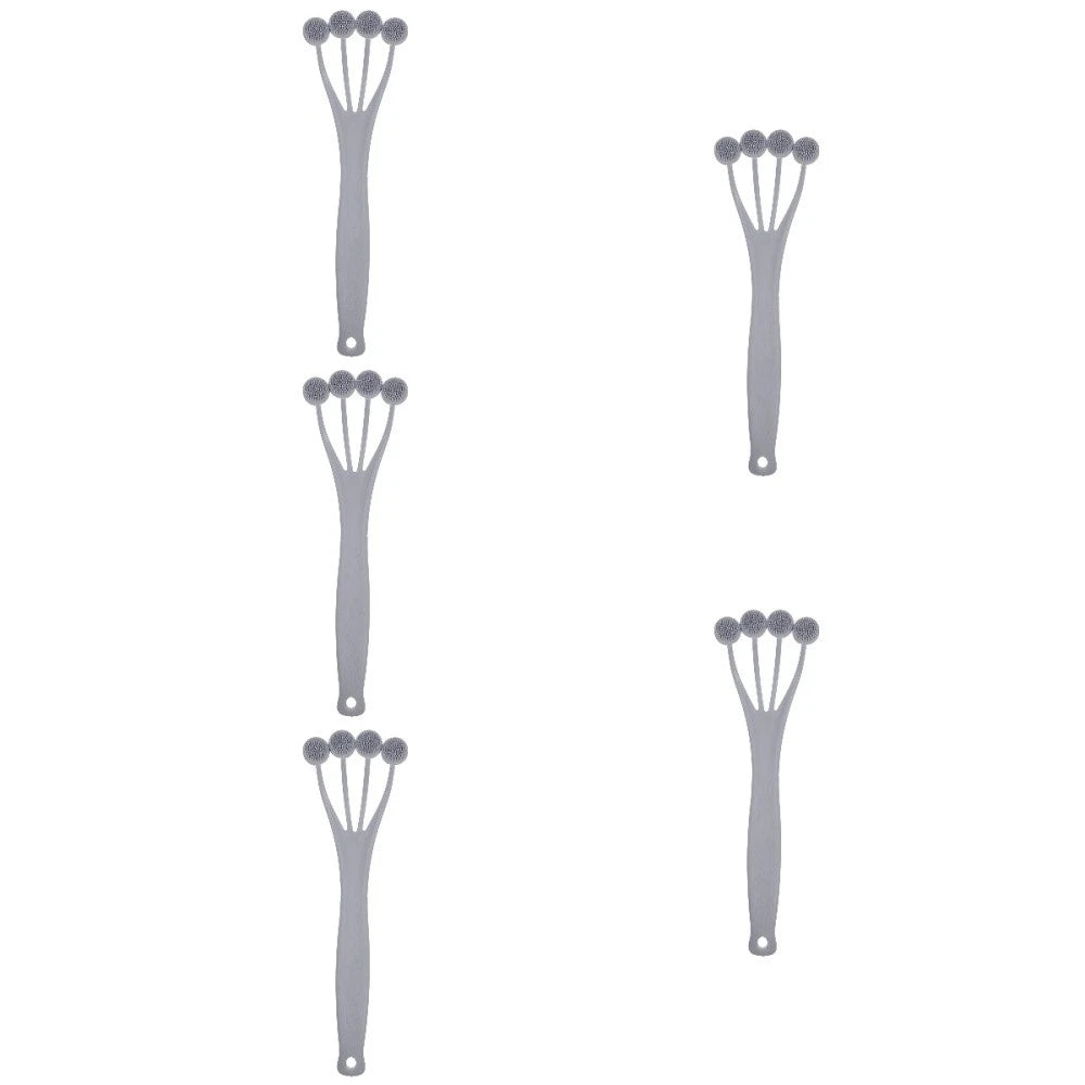 5 Count Exfoliating Bath Brush Shower Back Scrubber for Men Body