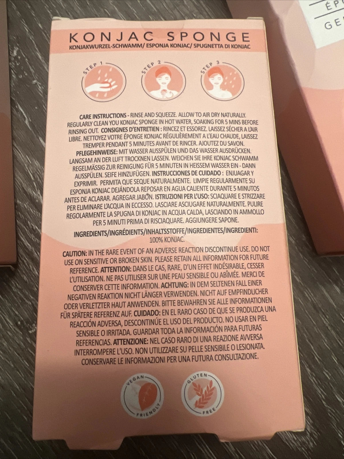 Bath Sponges Exfoliate Natural Gently Body Konjac 3pc