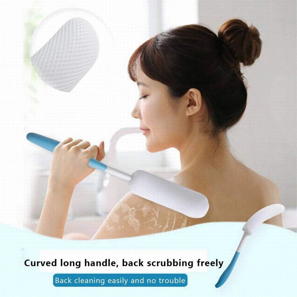Magideal Vinyl Quote Me Long Anti-Slip Curve Handled Bath Body Brush, Easy