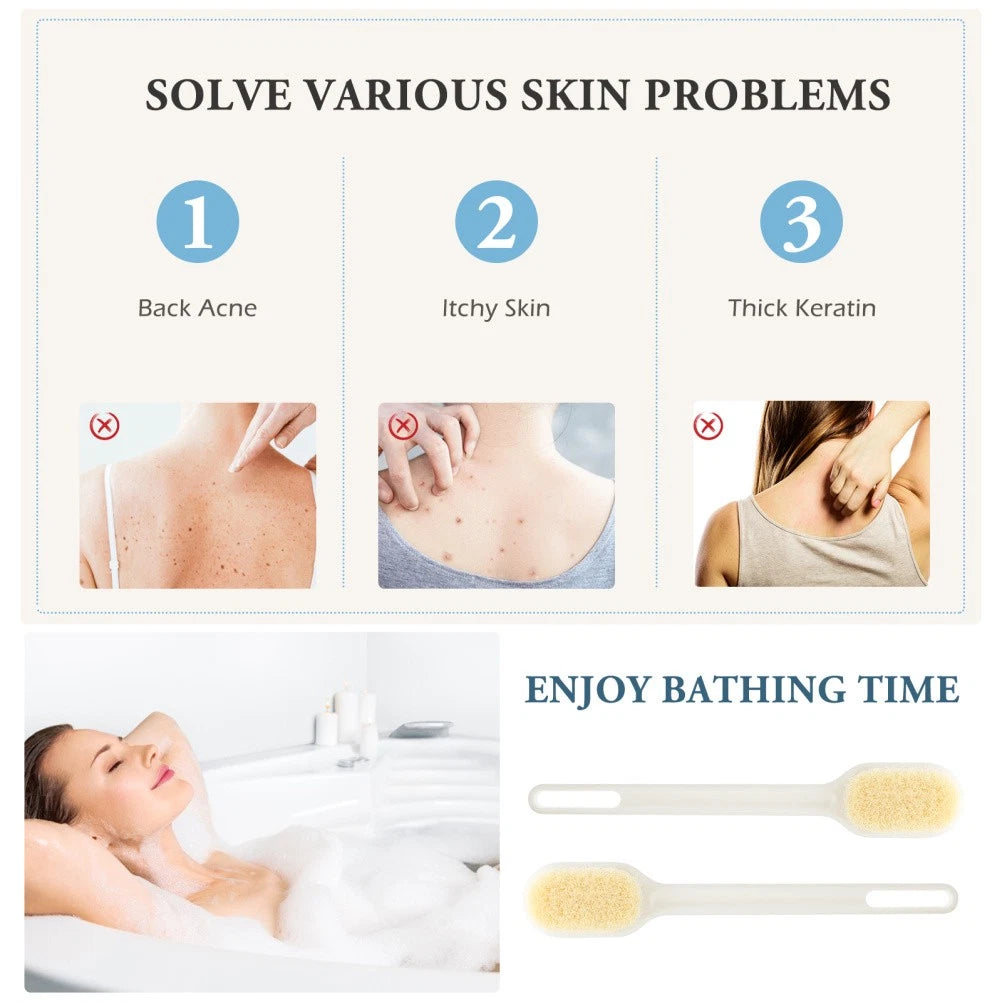 Bath Brush Miss Man Scrubbing with Handle Long Practical Bathing