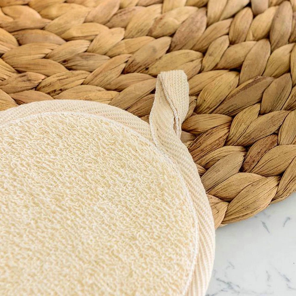 Natural Bath Pro Loofah Pad Shower Sponge Body Scrubber Exfoliating Wash Pad_EN-