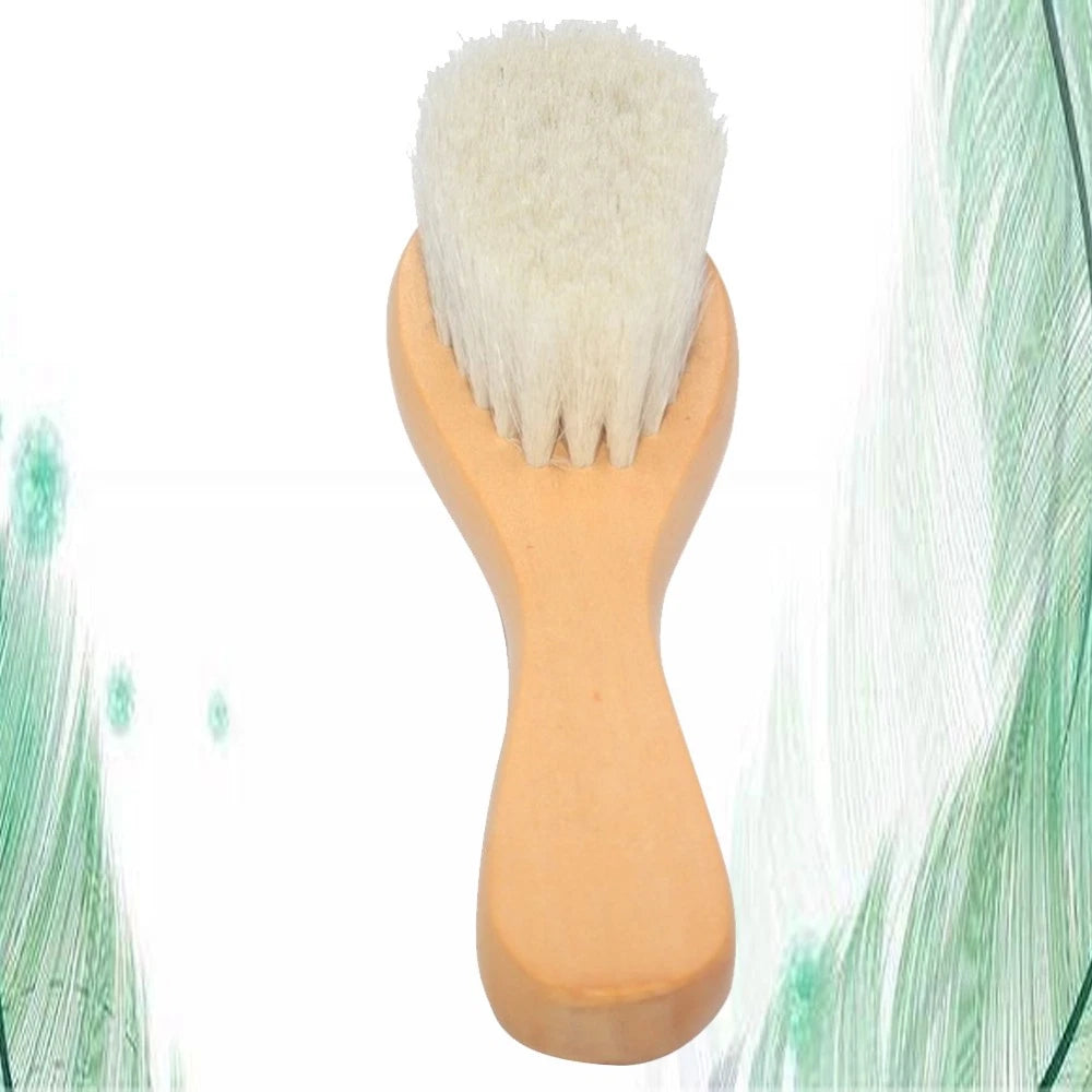 1pc Bath Brush Wooden Handle Bath Scrubber Massage Brush for Baby Kids