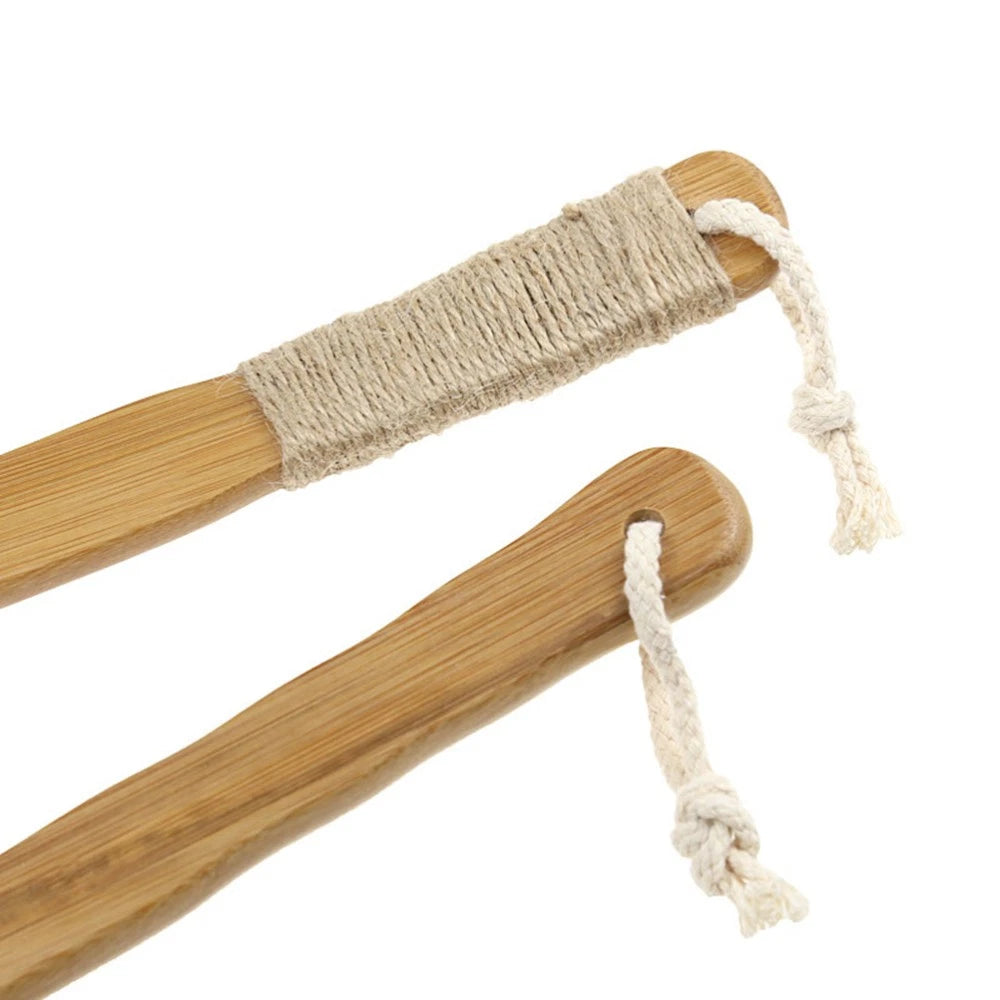 1Pc Exfoliating Back Scrubber Bath Brush with Handle for Smooth Skin Care