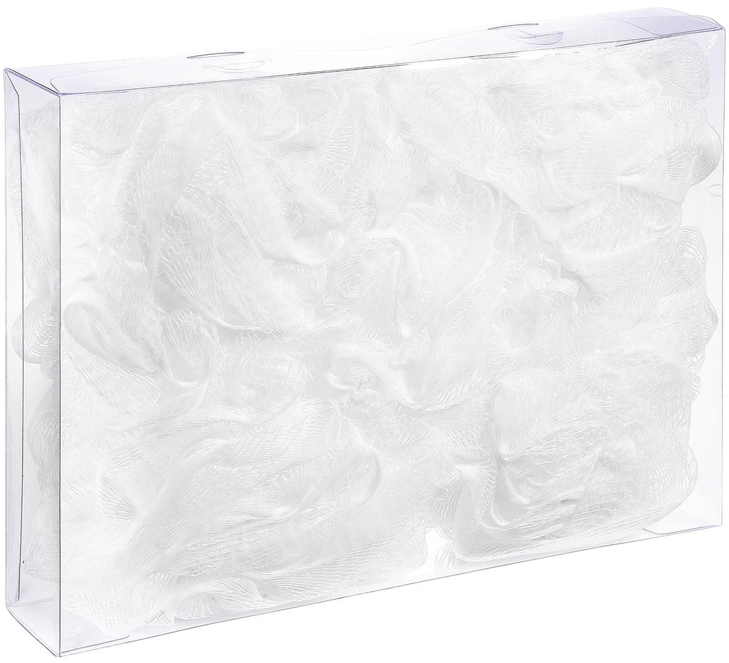 Bundle of 5 Exfoliating Sponges - Bath & Shower Puff Body Brush Scrub Mesh Ball