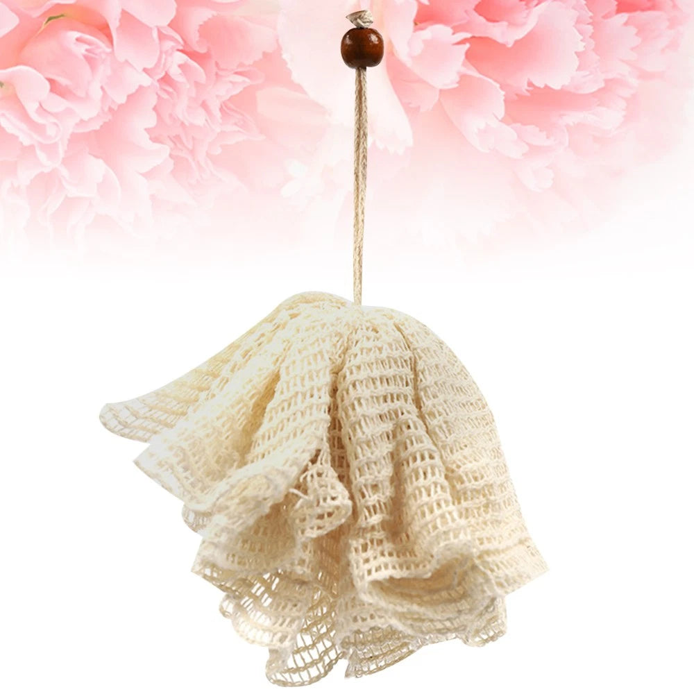 Bath Flower Towel Back Scrubber for Shower Exfoliating Mesh Ball