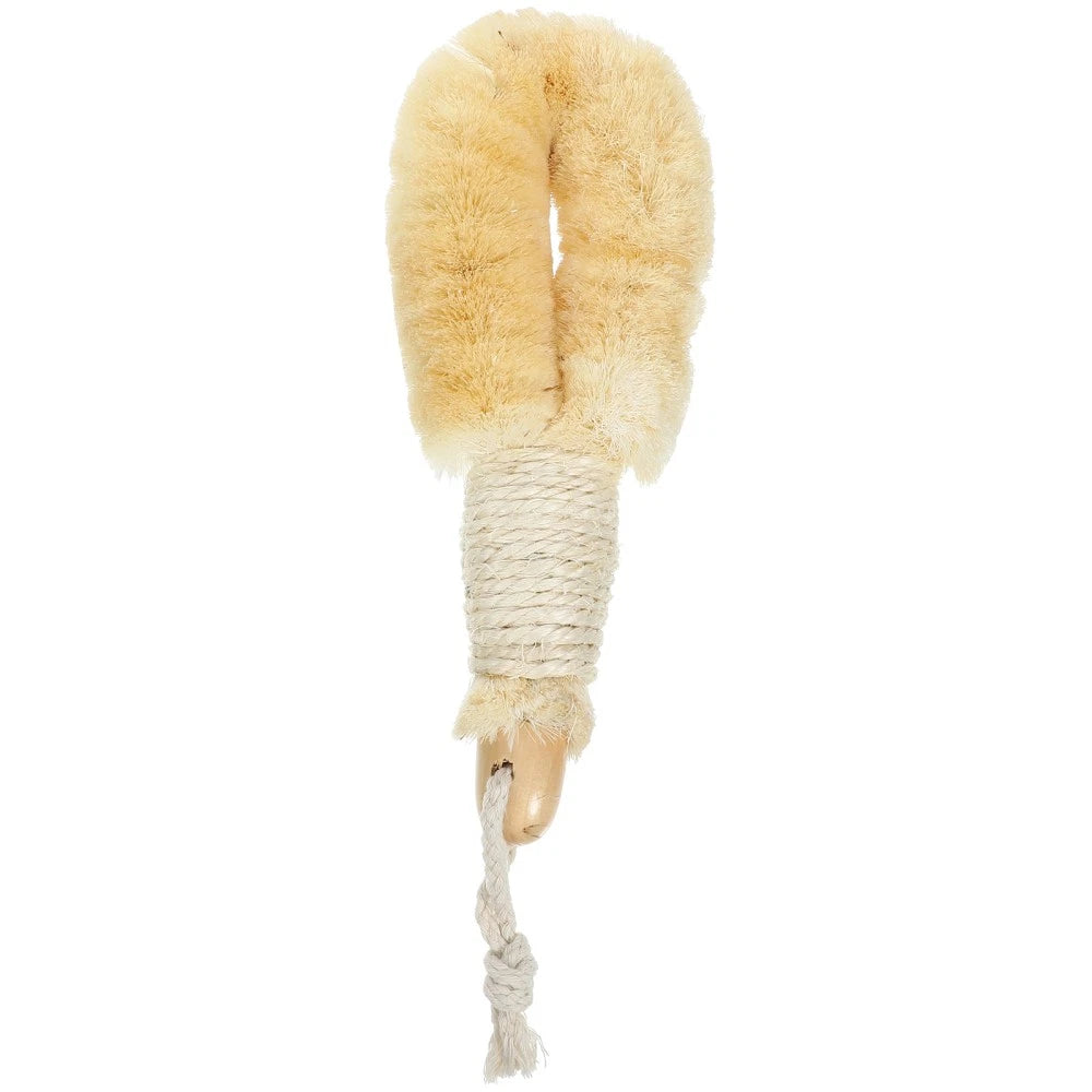 Sisal Shower Brush Body Scrubber Exfoliator Back Scrubbing Handle