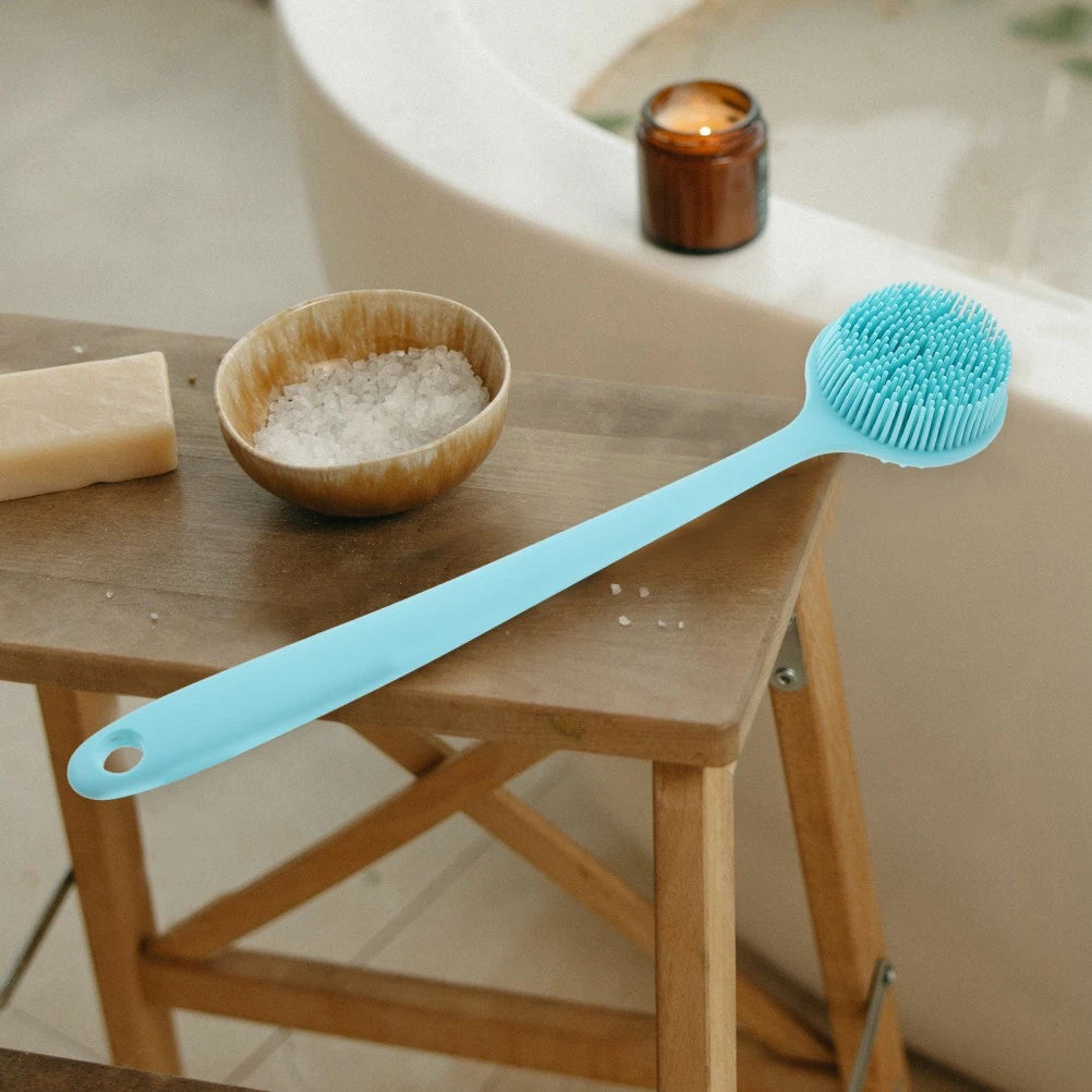 Long Handle Bath Brush Silicone Exfoliator Brushes Elderly Body Exfoliation