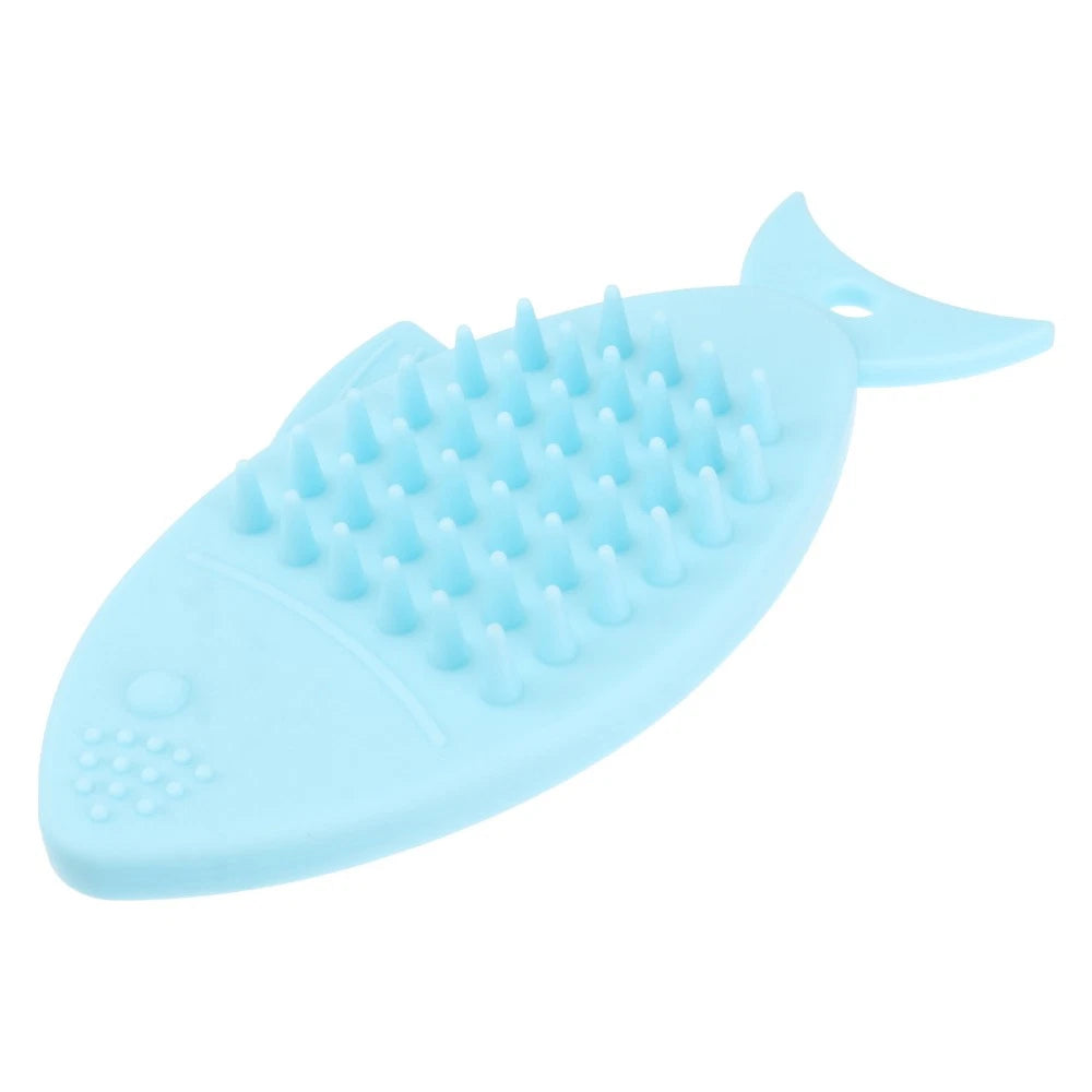 Fish-shaped Bath Brush Child Baby Cleansing Shower Scrubber for Body Practical