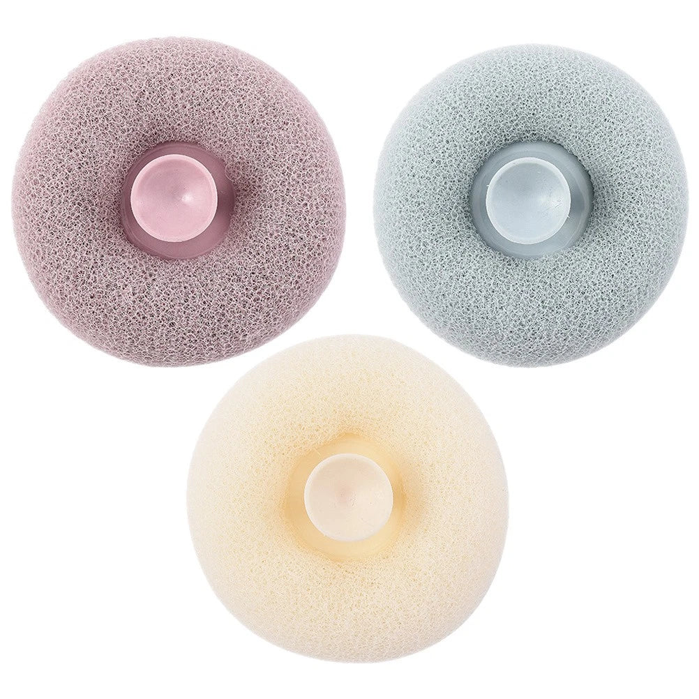 3pcs Bath Shower Brushes Body Wash Exfoliating Scrubbers Suction Body Scrubber