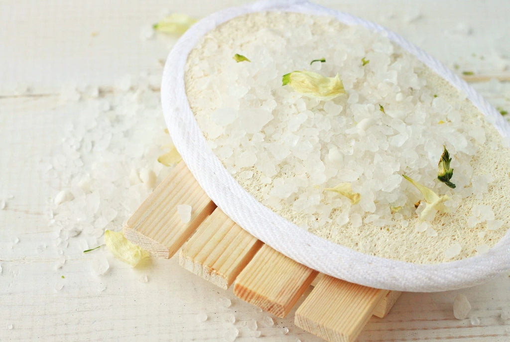 Loofah Exfoliating Bath Set & Natural Body Brush for Better Circulation 5 Pcs