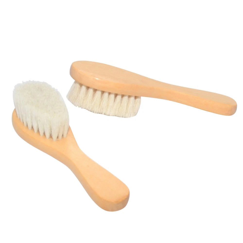 1pc Bath Brush Wooden Handle Bath Scrubber Massage Brush for Baby Kids