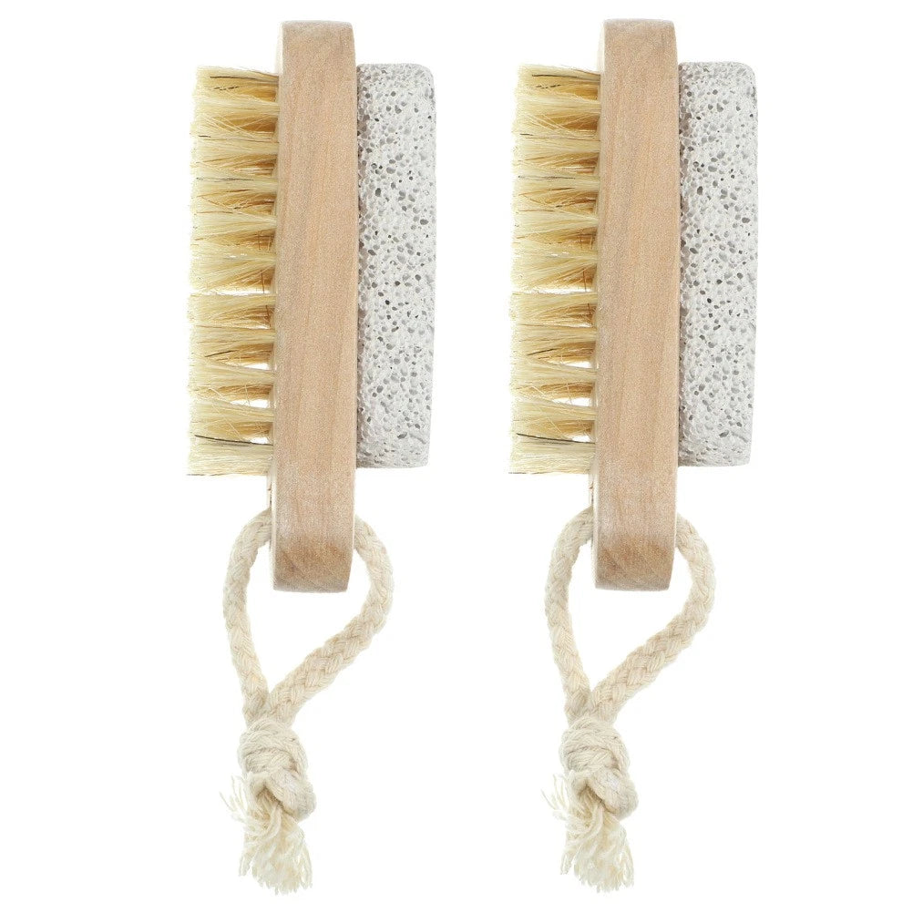 2 Pcs Double-sided Brush of Stepping Bath Foot Scrubber