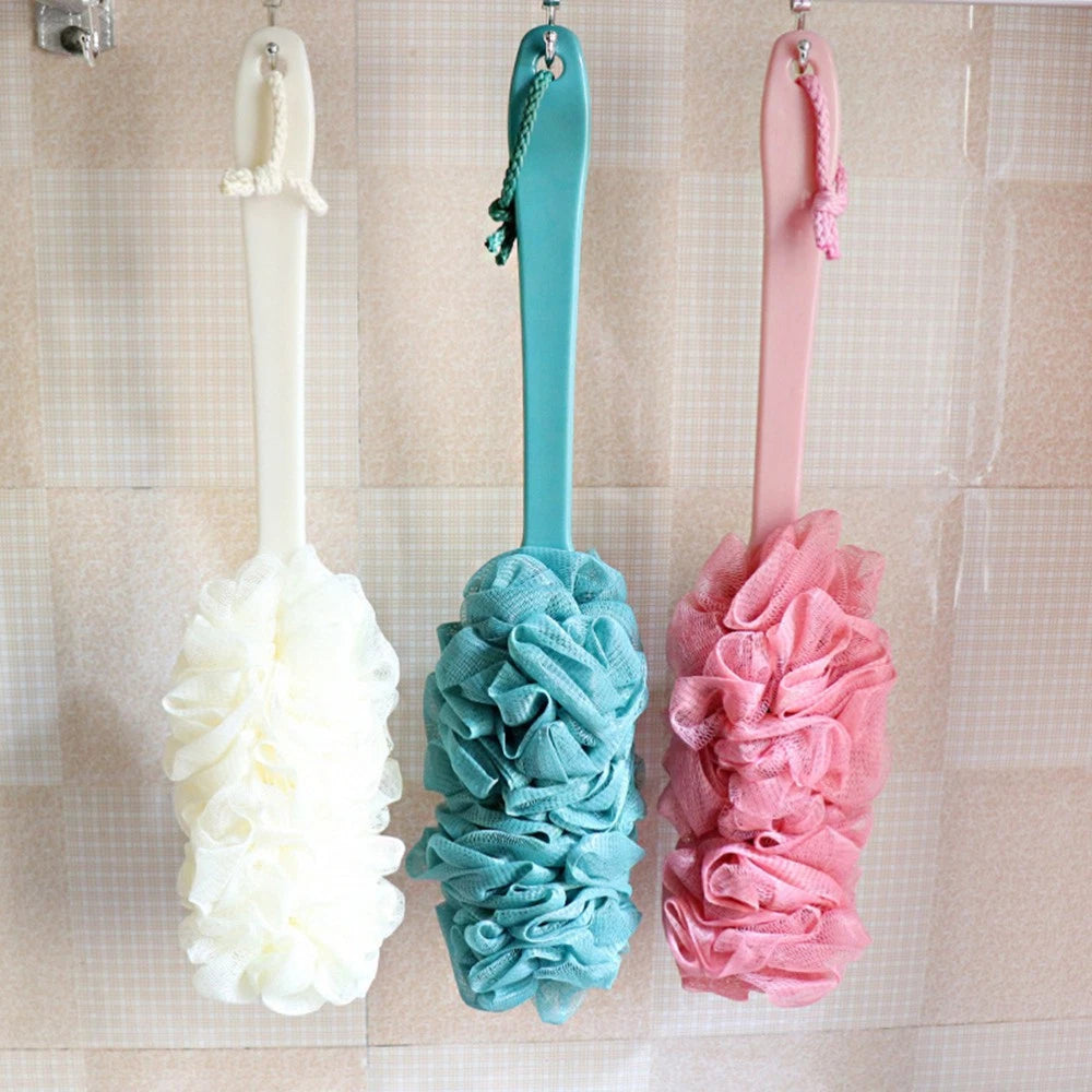 3 PCS Scrub Bath Brush Shower Back Scrubber Bathroom Accessories