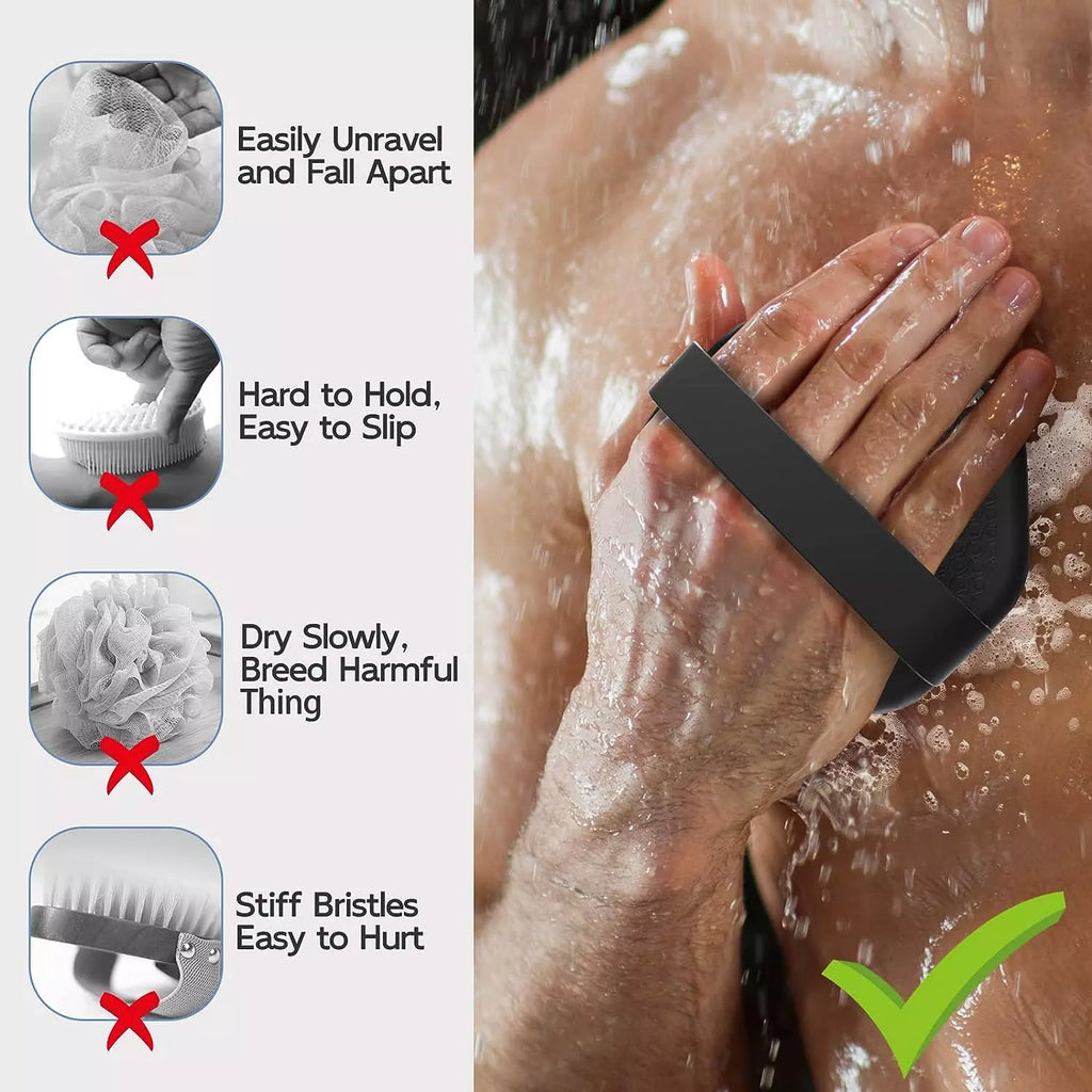 Silicone Body Scrubber, Exfoliating Body Wash Scrubbers Exfoliator, Shower Body