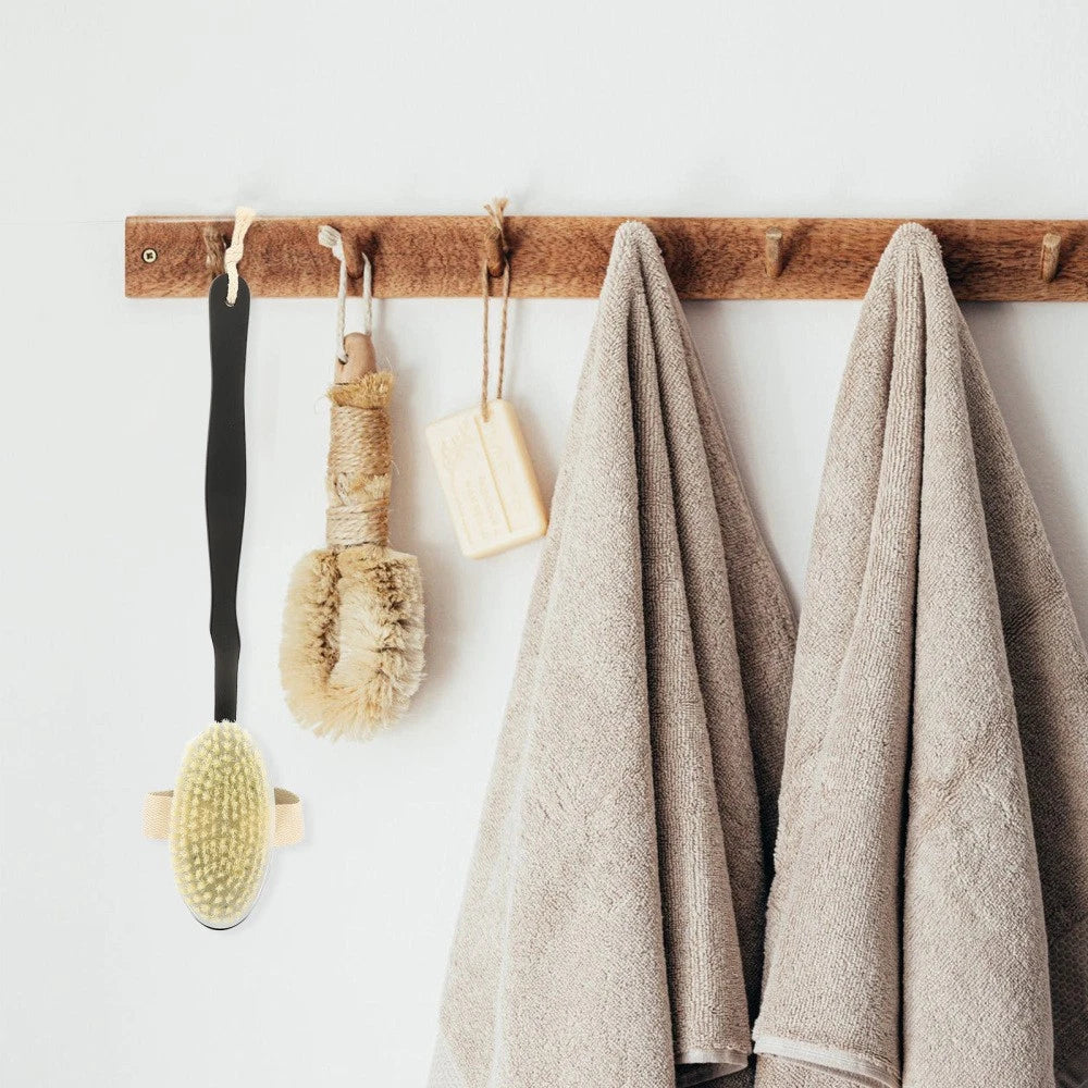 Bend Handle Bath Brush Skin Exfoliator for Back Shower Scrubber Body