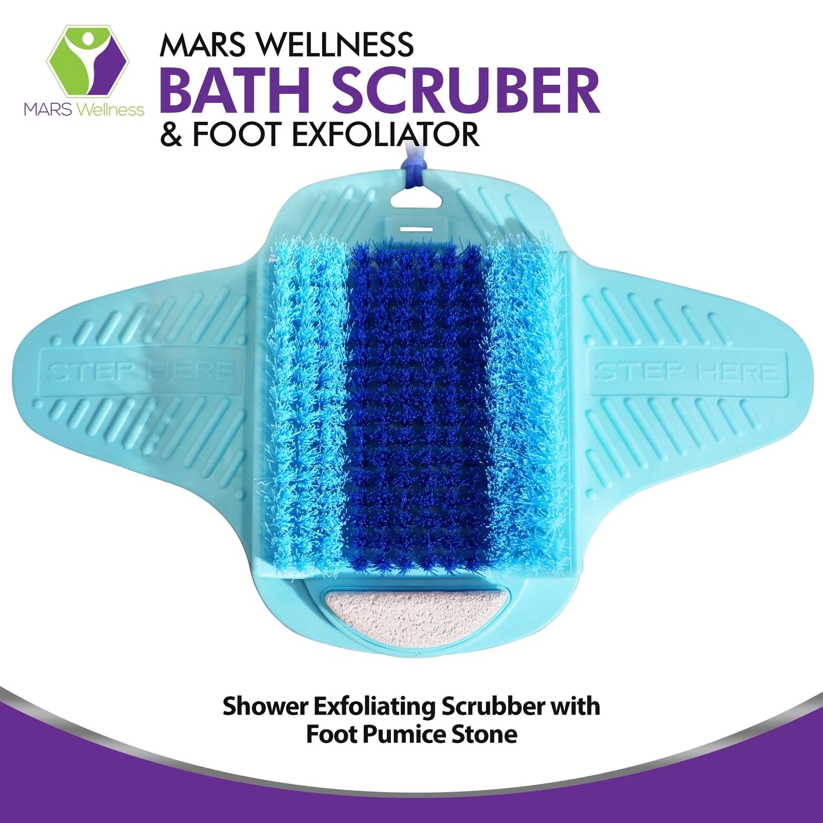 Exfoliating Foot Scrubber with Pumice Stone for Shower Bathroom Bathtub