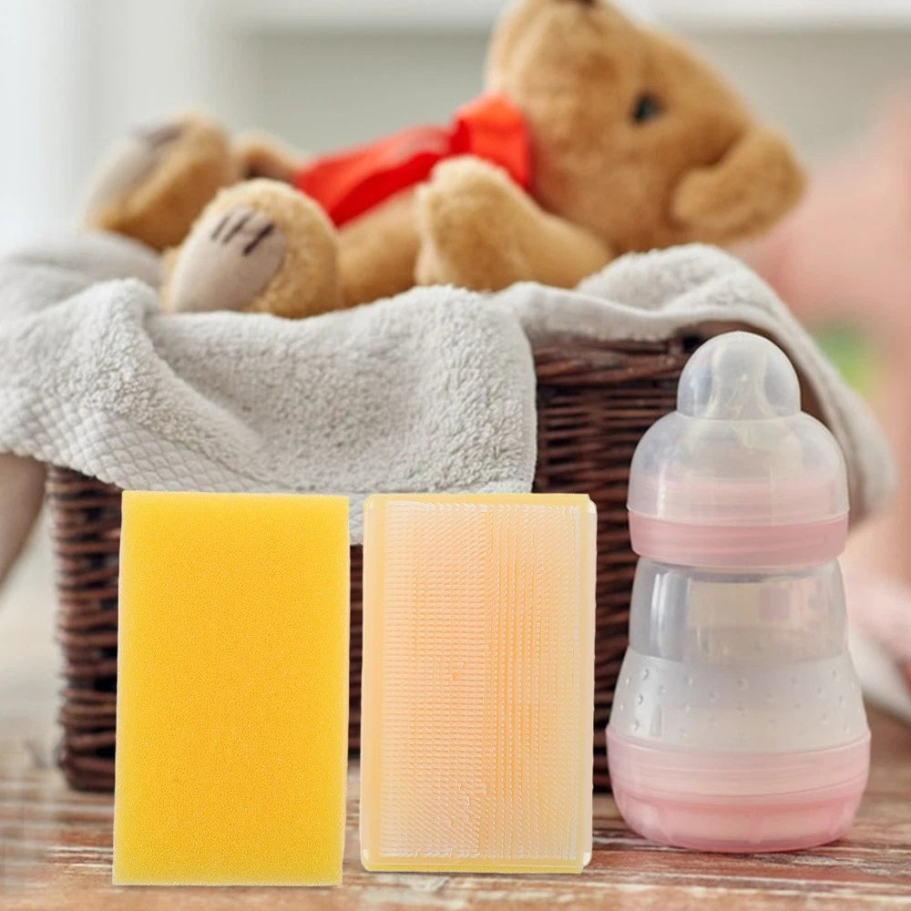 2 Pcs Sensory Training Device Newborn Toddler Baby Bath Scrubber Scalp Brush