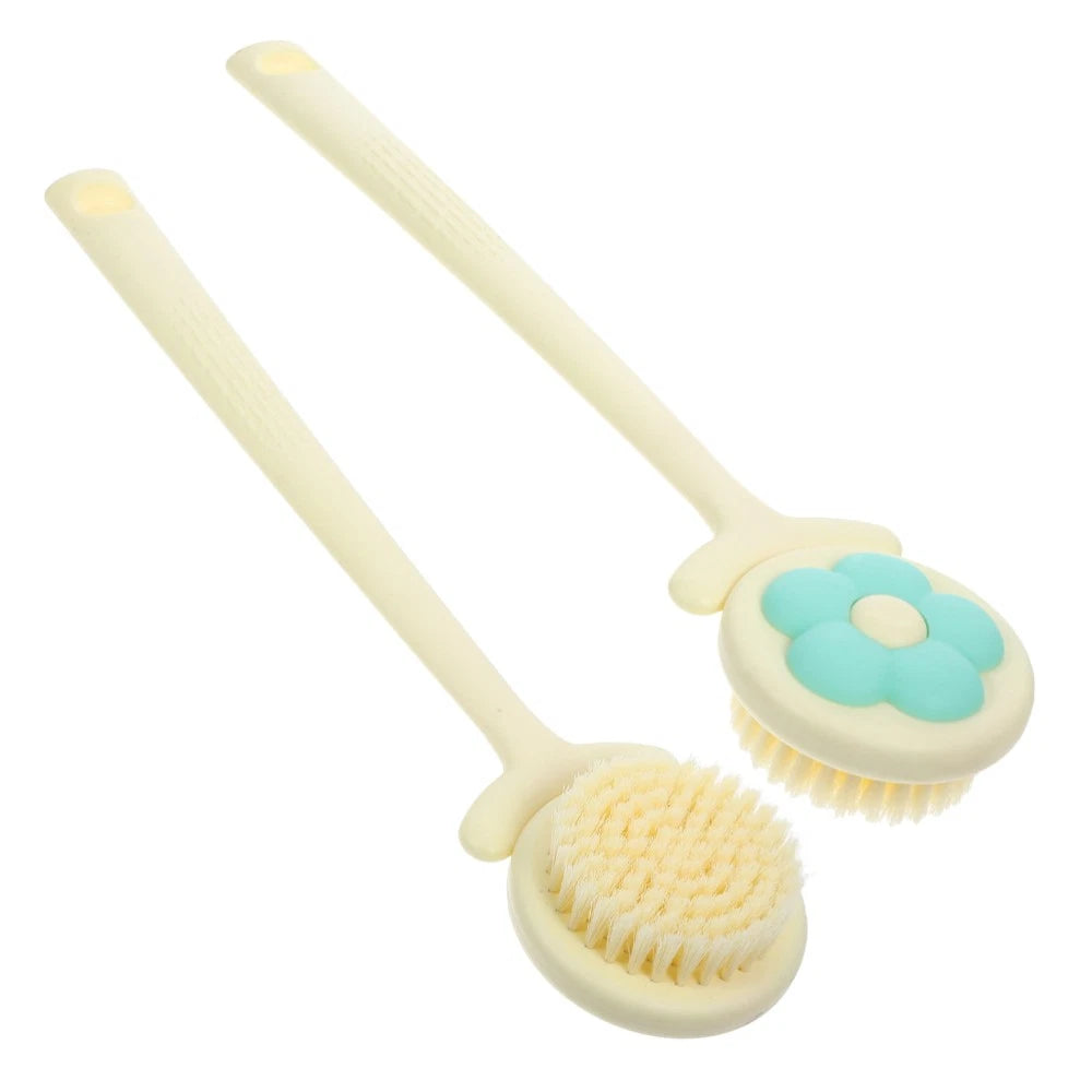 2 Pcs Flower Bath Brush Man Back Exfoliator for Shower Lotion Applicator Men
