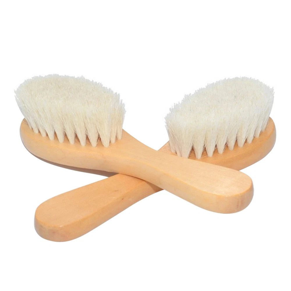 1pc Bath Brush Wooden Handle Bath Scrubber Massage Brush for Baby Kids