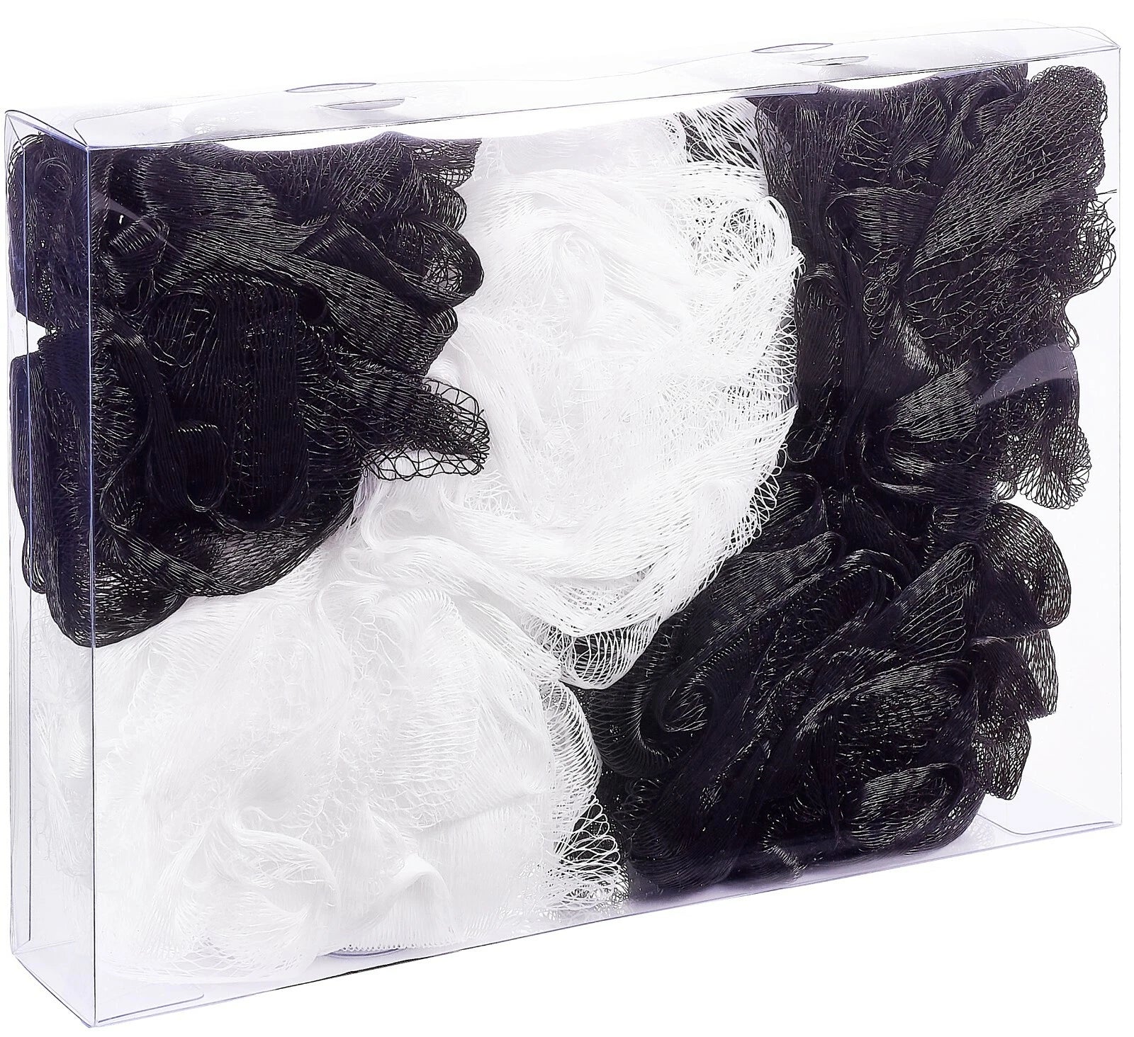 Bundle of 5 Exfoliating Sponges - Bath & Shower Puff Body Brush Scrub Mesh Ball