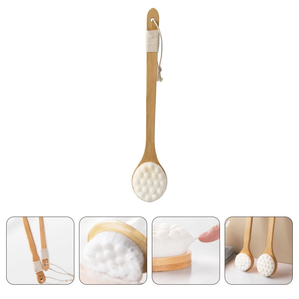 Long Handle Back Rubbing Cat Claw Brush Body Shower Exfoliator for Bath