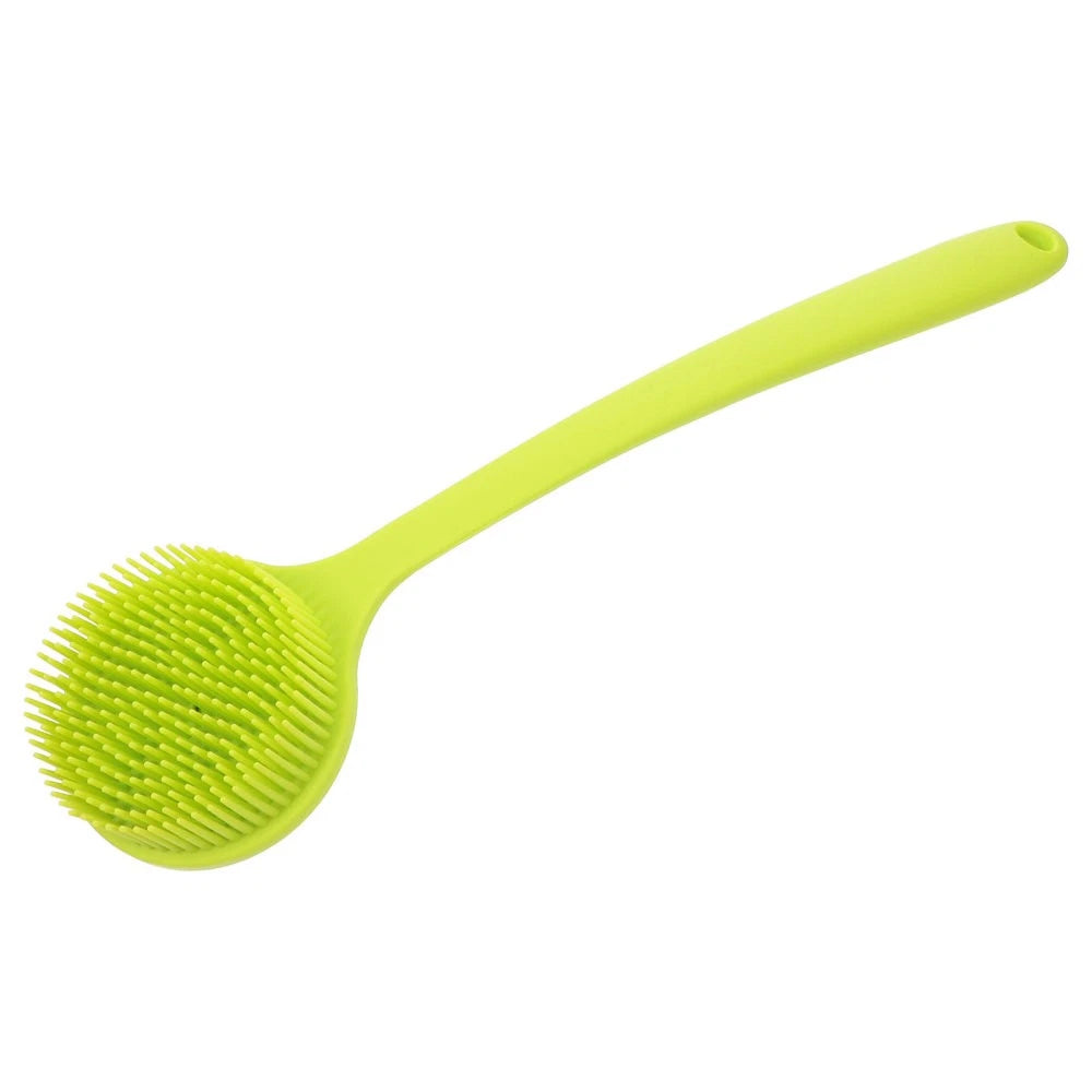 Long Handle Bath Brush Supple Silicone Made Back Scrub Bath Brush for Home