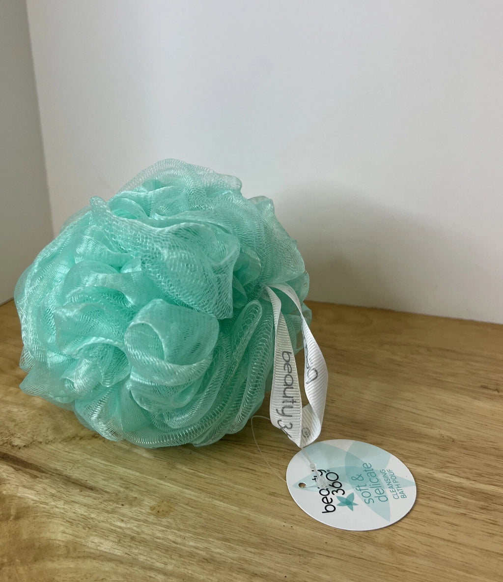 Beauty 360 Gentle Exfoliating Bath Pouf Sponge Shower Green