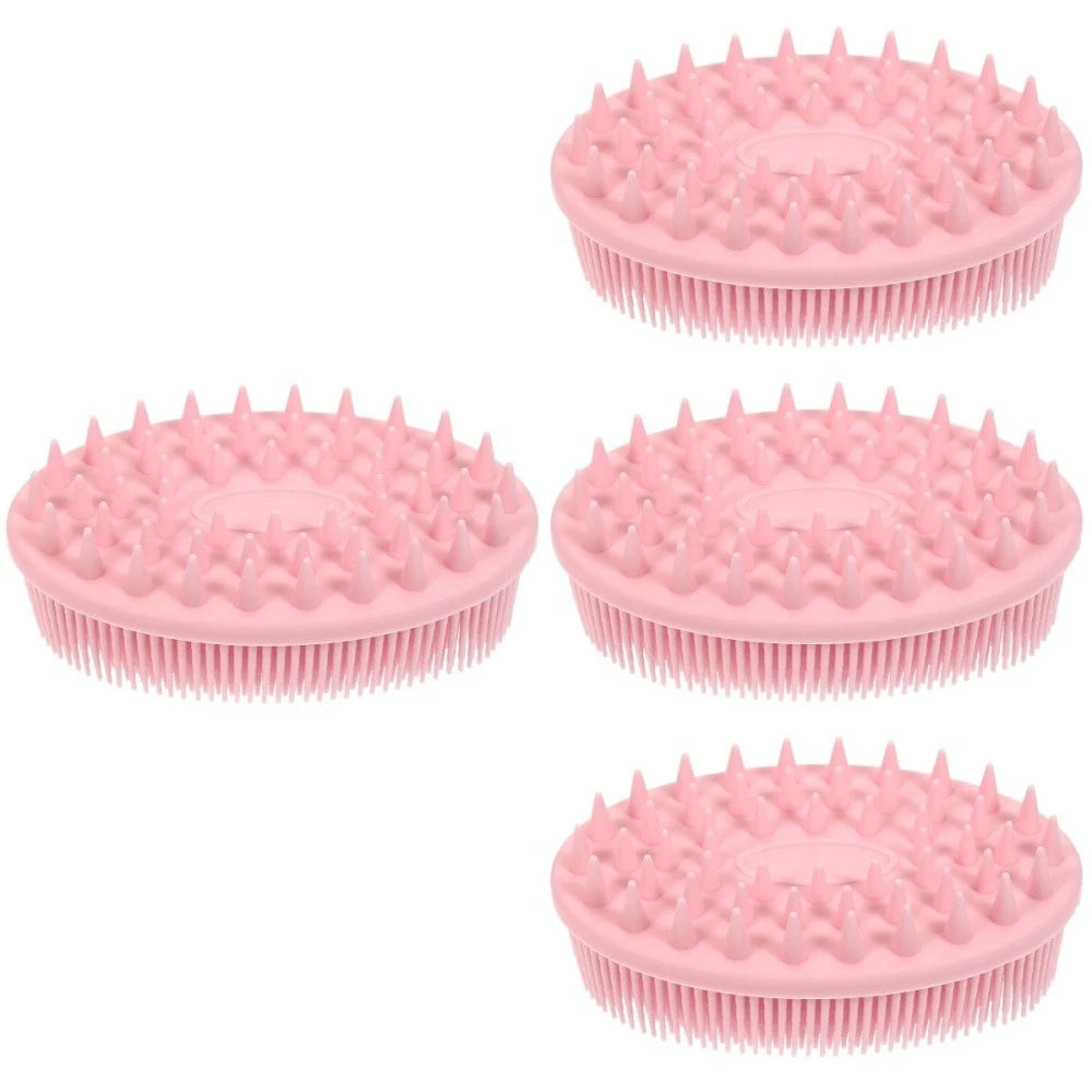 Set of 4 Silicone Bath Brush Child Shampoo Shower Scrubber