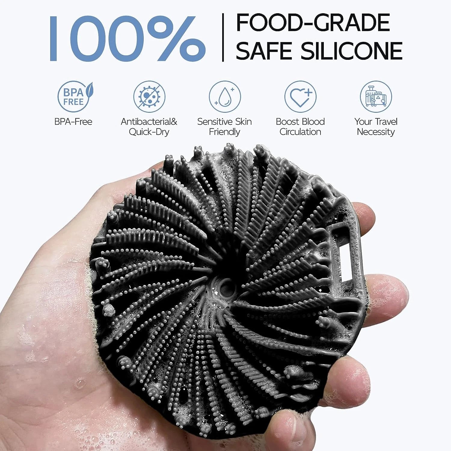 Silicone Body Scrubber, Exfoliating Body Wash Scrubbers Exfoliator, Shower Body