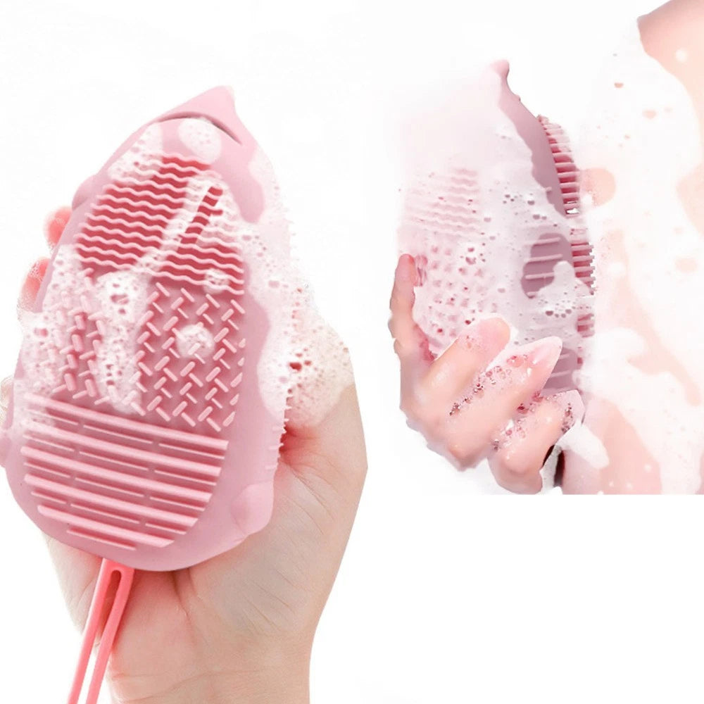 Portable Silicone Bathing Brushes Double-sided Skin Massager Brush Shower