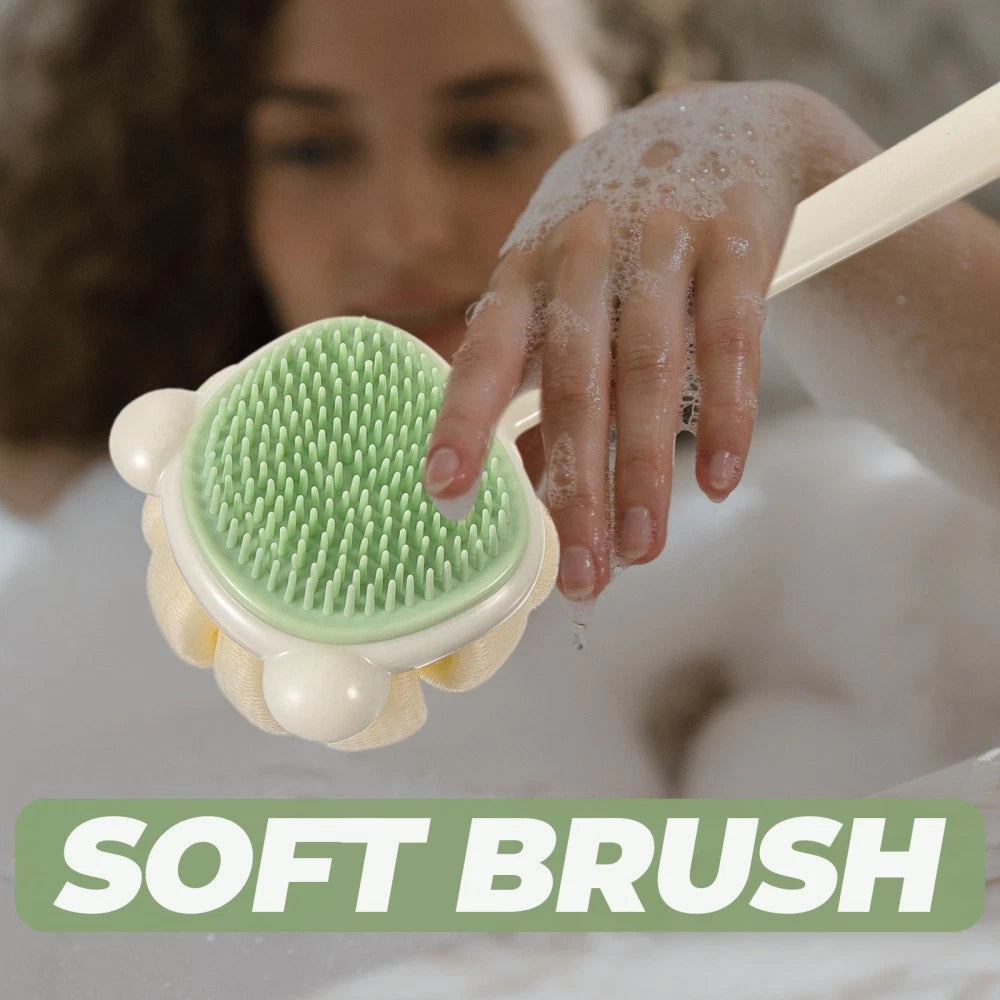 Back Rub Brush Bath Cleaning Exfoliating Body Wash Handle Shower