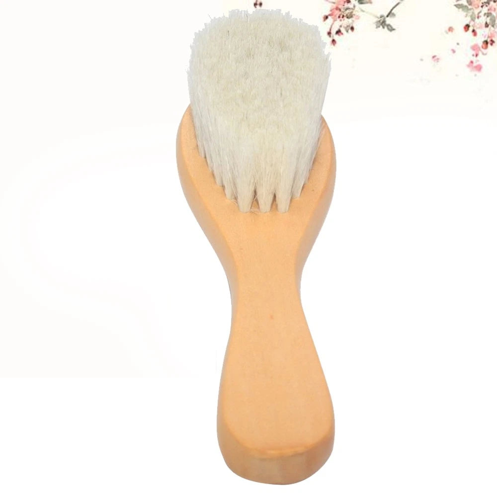 1pc Bath Brush Wooden Handle Bath Scrubber Massage Brush for Baby Kids