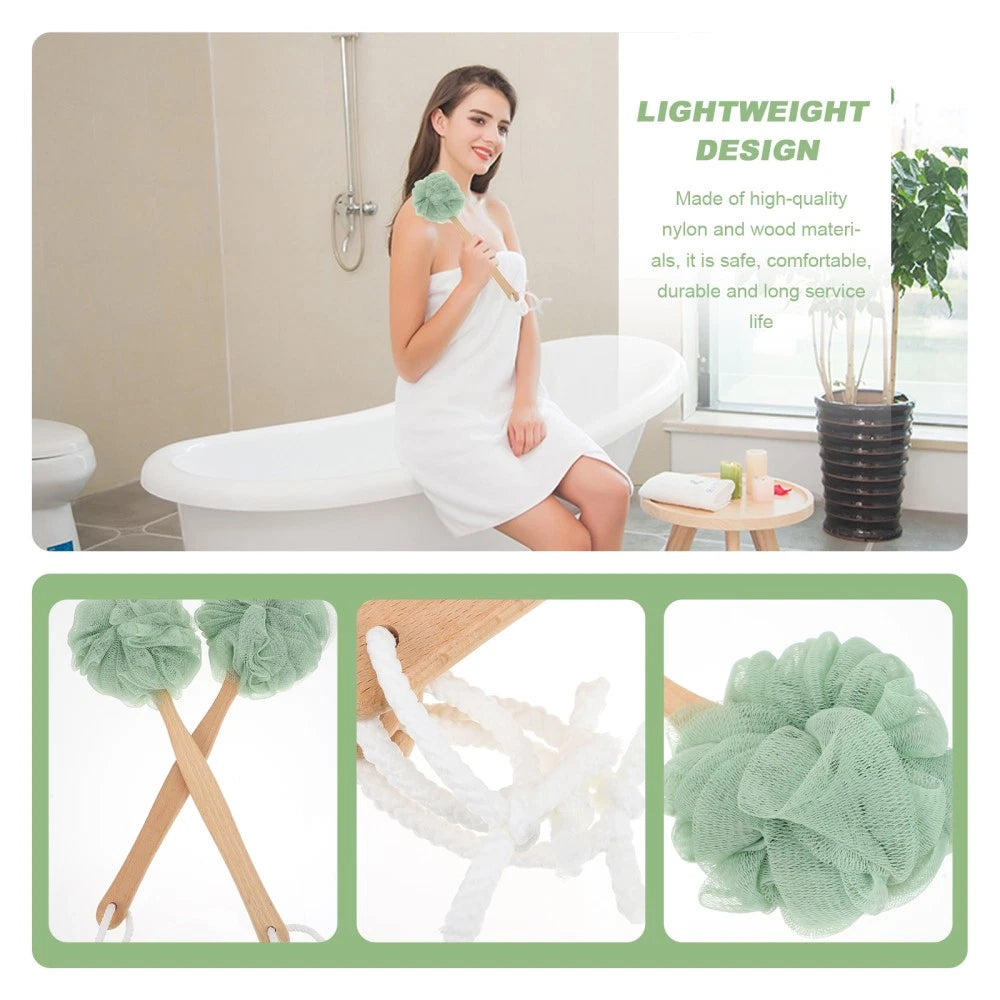 3 Pcs Bath Ball Towel Shower Brush Cleaning Scrubber Bathing Supply