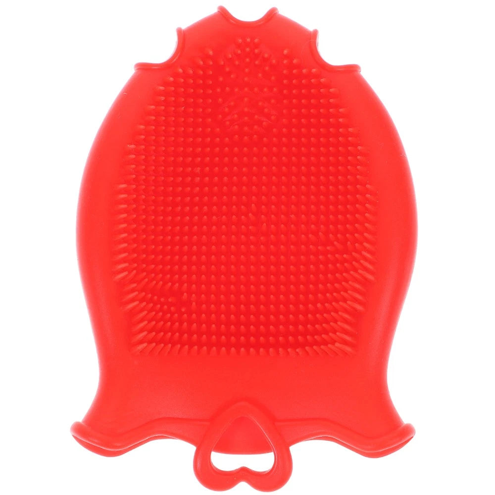 Silicone Shampoo Brush Toddler Soft Back Scrubber for Shower Scalp