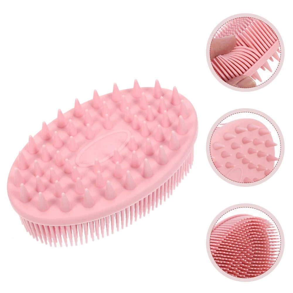 Set of 4 Silicone Bath Brush Child Shampoo Shower Scrubber