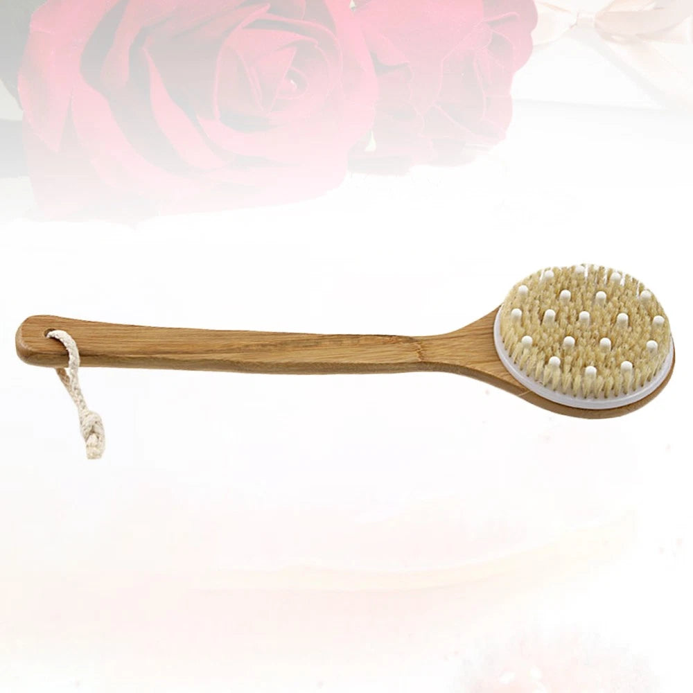 1Pc Exfoliating Back Scrubber Bath Brush with Handle for Smooth Skin Care