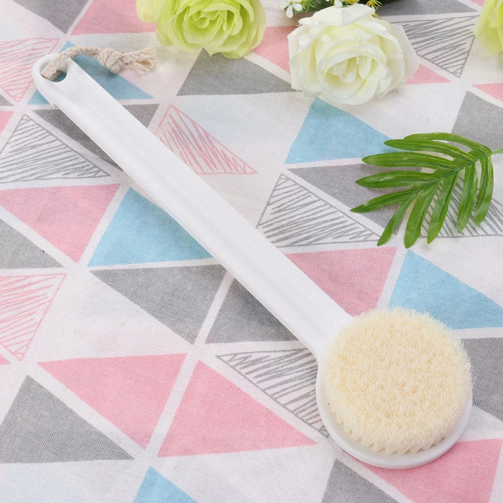 Long Handle Bath Scrubber Printed Exfoliating Shower Brush (Scenery)