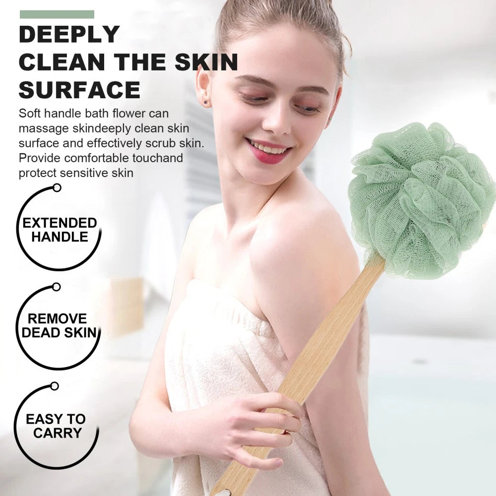 3 Pcs Bath Ball Towel Shower Brush Cleaning Scrubber Bathing Supply