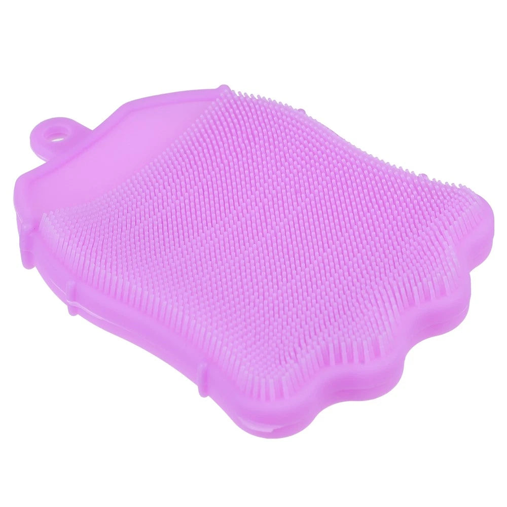 Silicone Hair Shampoo Child Shower Brush with Dispenser Kids Bath