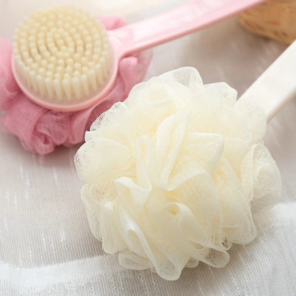 2 Pcs Back Rub Bath Brush Elderly Exfoliator for Shower Scrubber