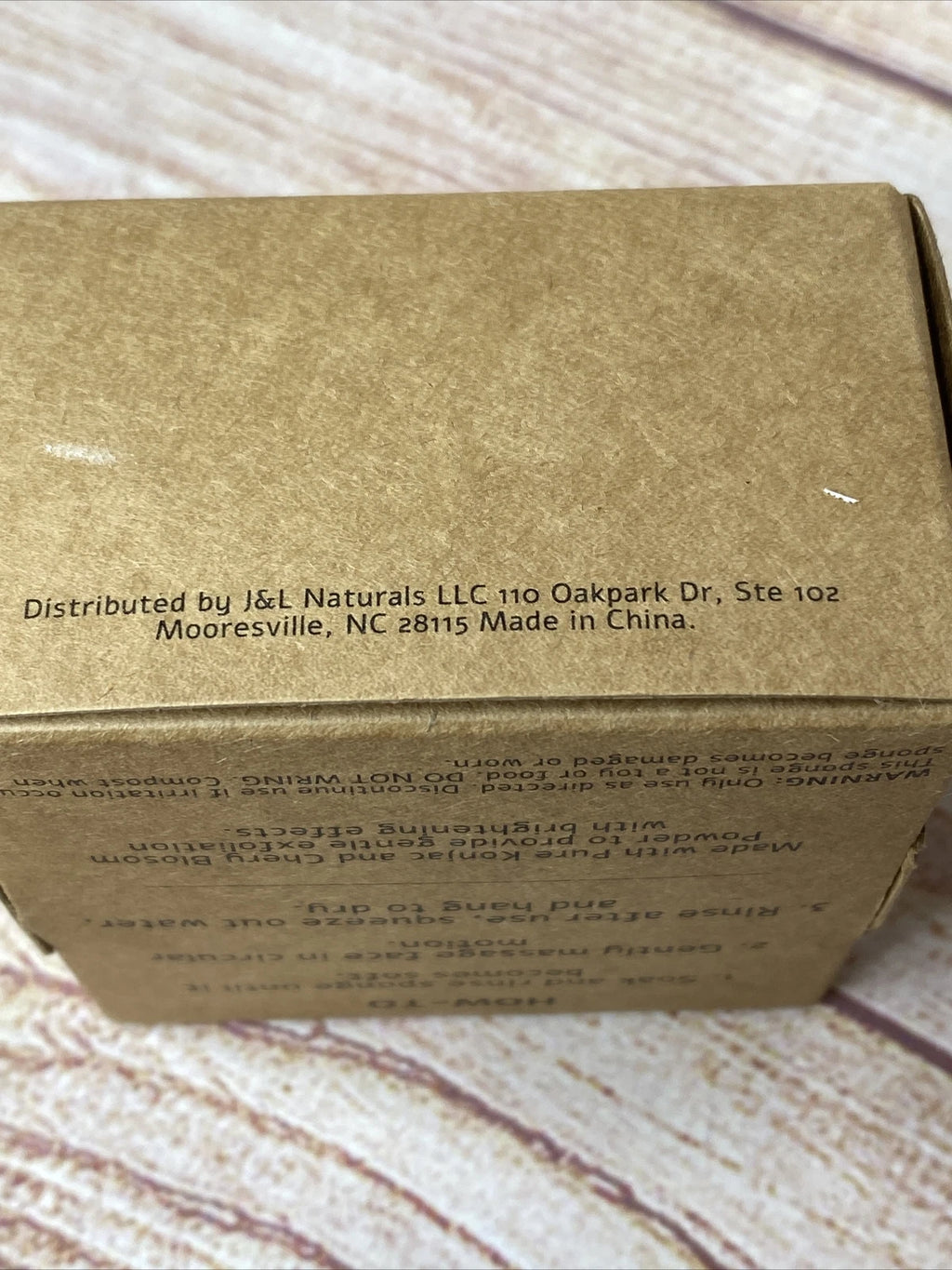 J & L Naturals Konjac Sponge Cherry Blossom for Natural Exfoliation Vegan