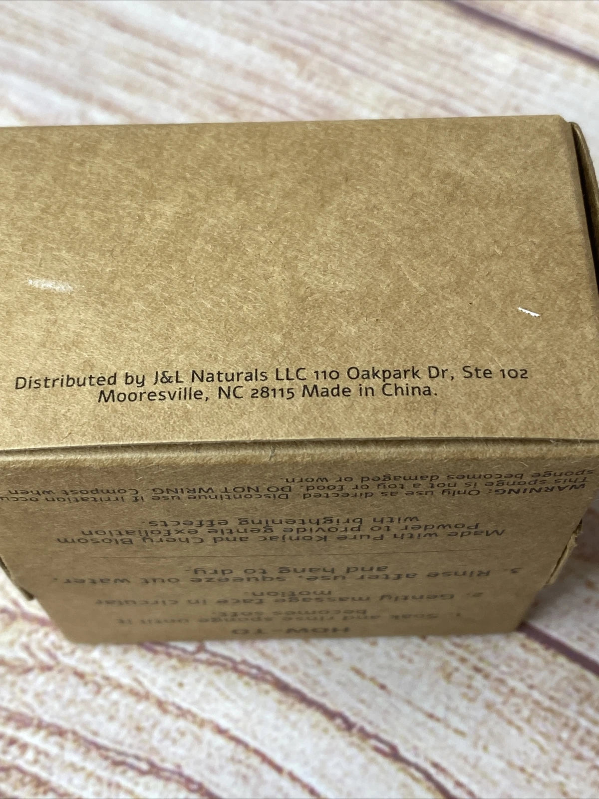 J & L Naturals Konjac Sponge Cherry Blossom for Natural Exfoliation Vegan