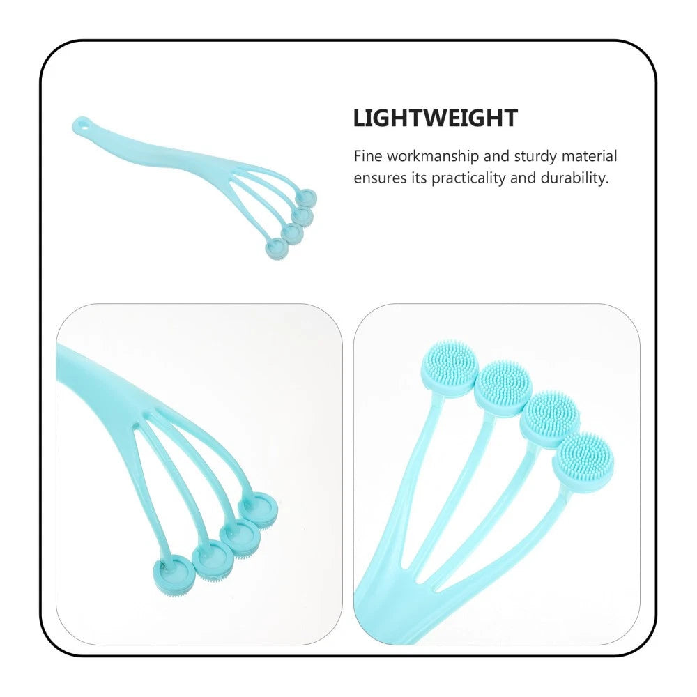 5 Pieces Exfoliating Bath Brush Man Miss Body Scrub Shower Long Handle Back