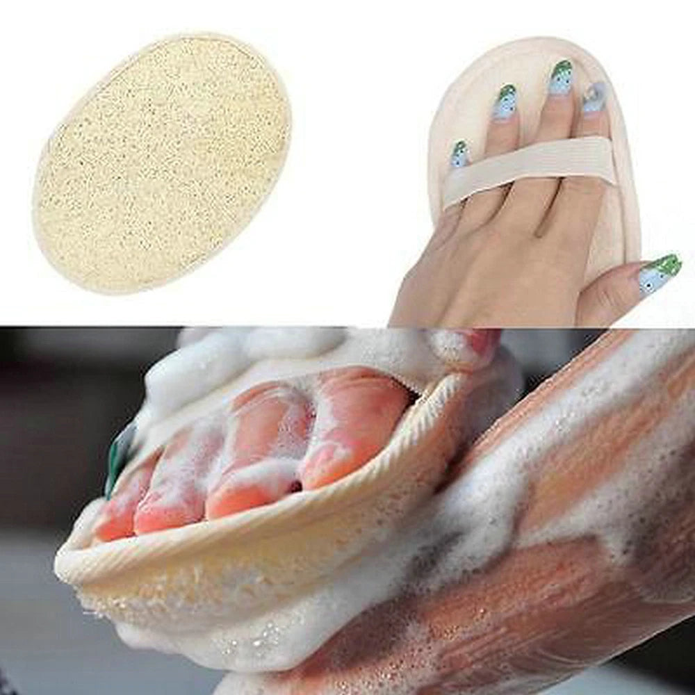 Natural Bath Pro Loofah Pad Shower Sponge Body Scrubber Exfoliating Wash Pad_EN-