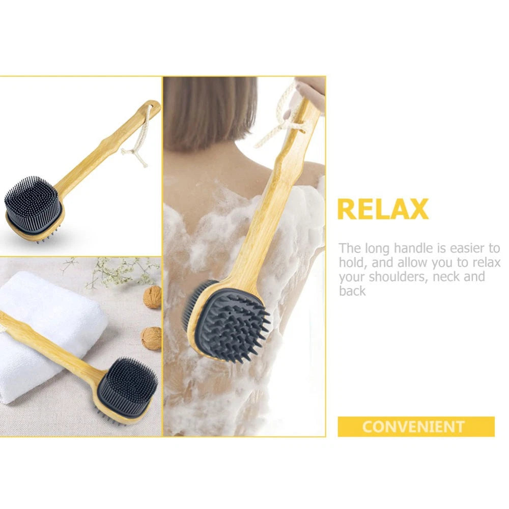 Bath Brush Silicone Body Shower Exfoliating Back Scrubber Miss for
