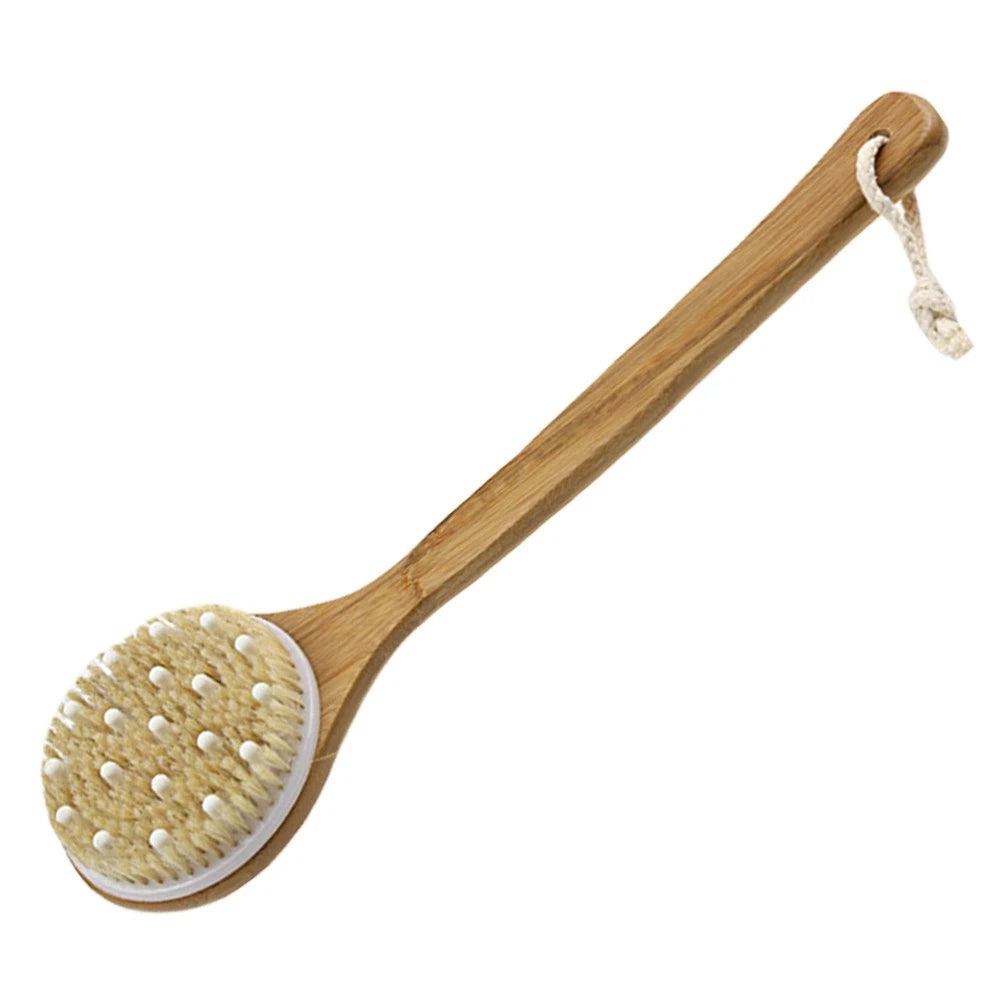 1Pc Exfoliating Back Scrubber Bath Brush with Handle for Smooth Skin Care